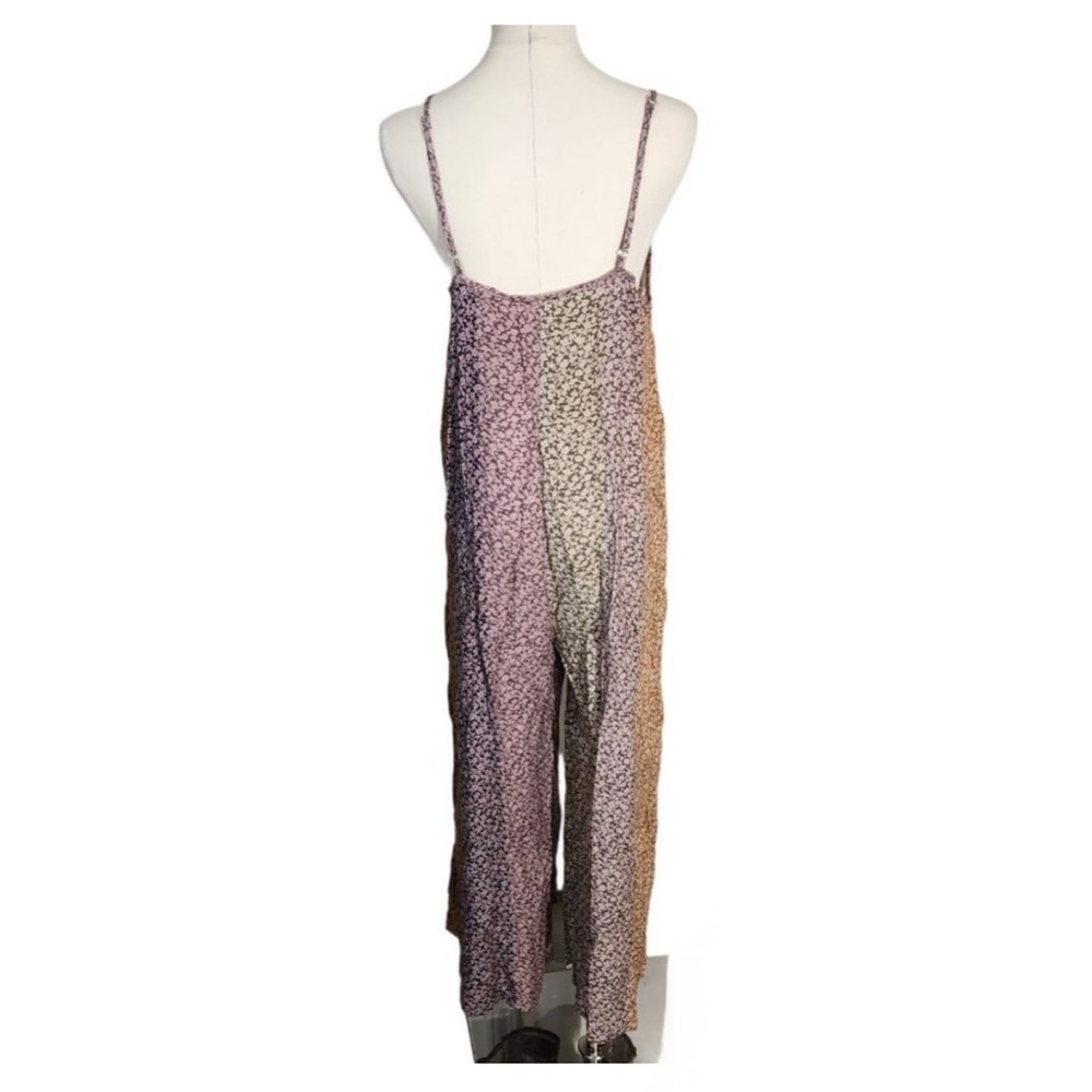Storia Floral Patchwork Spaghetti Strap Wide Leg Jumpsuit S - Picture 6 of 13